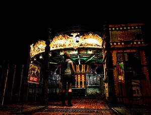 Heather at the carousel, Silent Hill 3 PC gallery capture