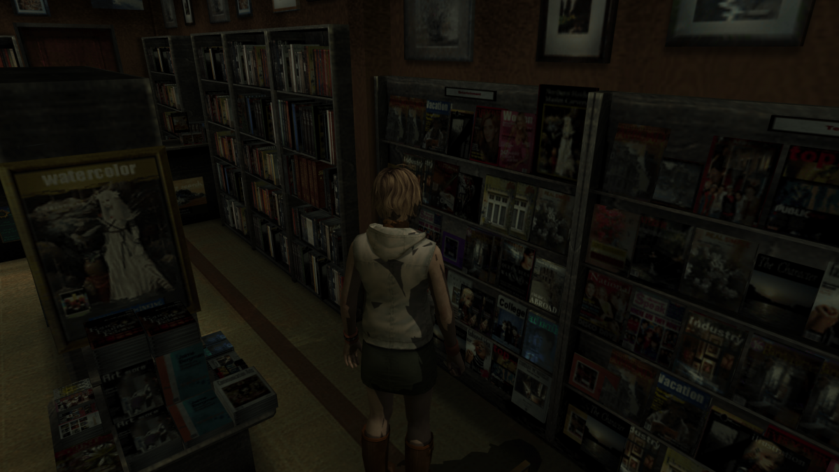 Silent Hill 3 PC screenshot used as a widescreen framing reference